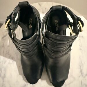 Michael Kors Black Peep Toe Heel Sandal
